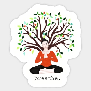 tree. breathe Sticker